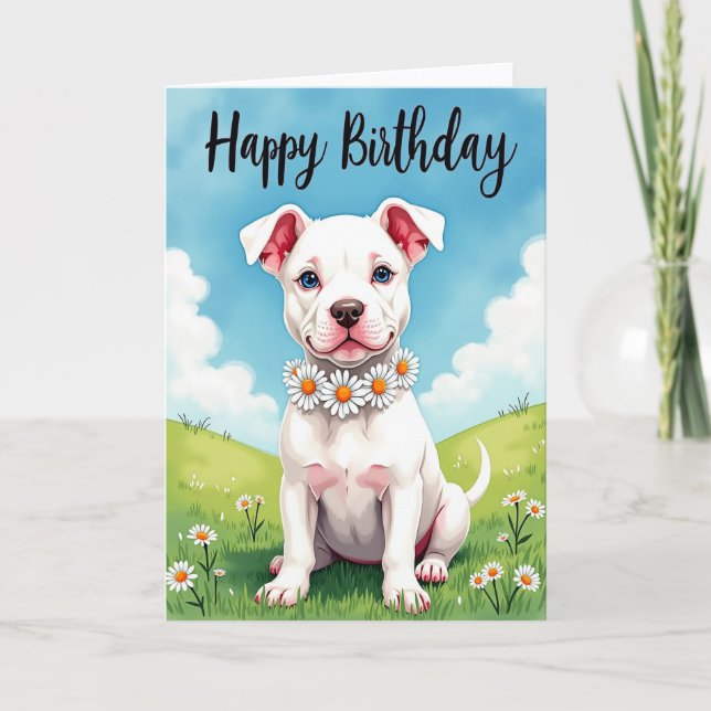 Carte d'anniversaire pour chiot mignon (Devant)