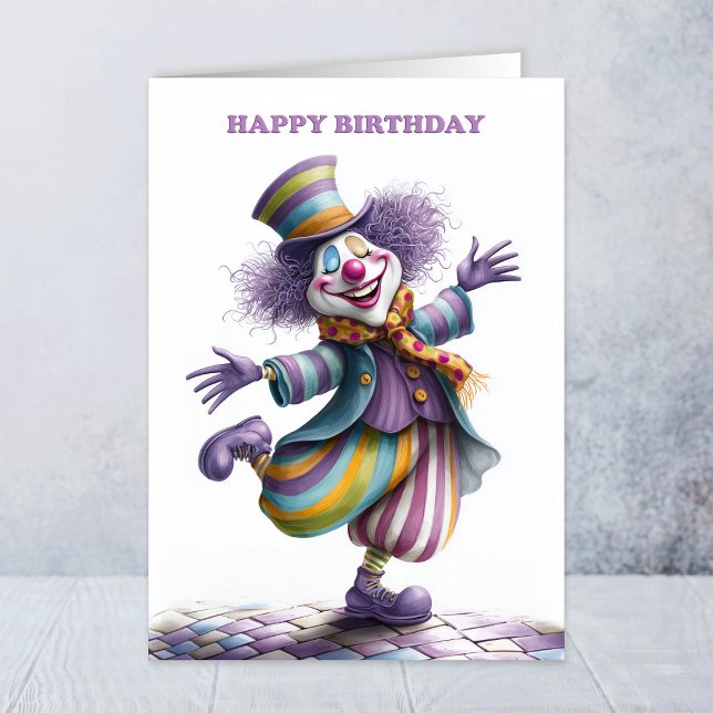 Carte d'anniversaire pour clown de cirque (Créateur téléchargé)