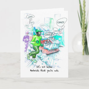 Carte d'anniversaire pour coureur - Crazy Runner