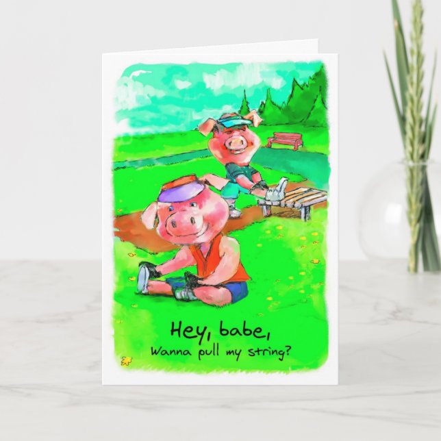 Carte d'anniversaire pour coureur - Hamstring Stre (Devant)