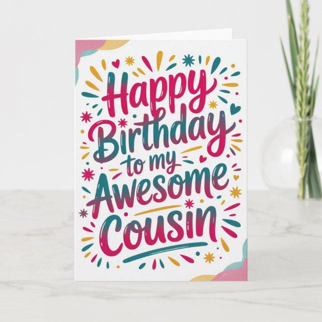 Carte d'anniversaire pour cousin (Devant)