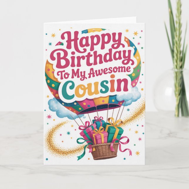 Carte d'anniversaire pour cousin (Devant)