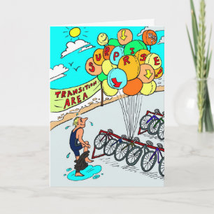 Carte d'anniversaire pour cycliste - Balloons de t