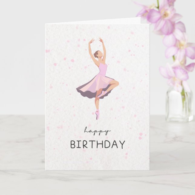 Carte d'anniversaire pour danseuse (Orchidée)