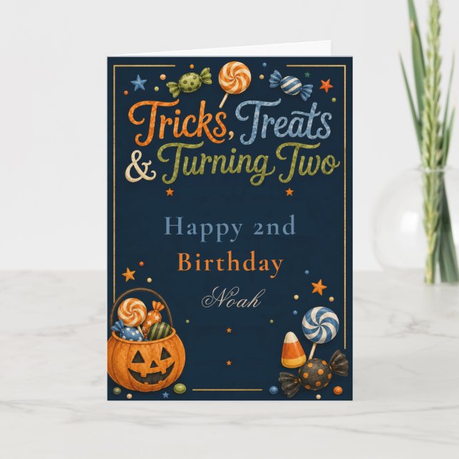 Carte d'anniversaire pour deux ans : Farces, Frian (Devant)