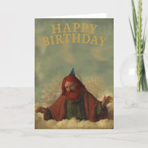 Carte d'anniversaire pour Dieu roux
