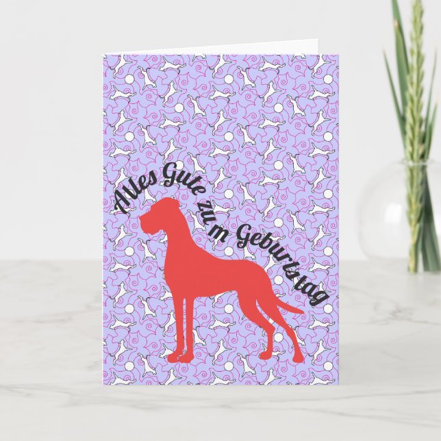 Carte d'anniversaire pour Dogue Allemand (Devant)
