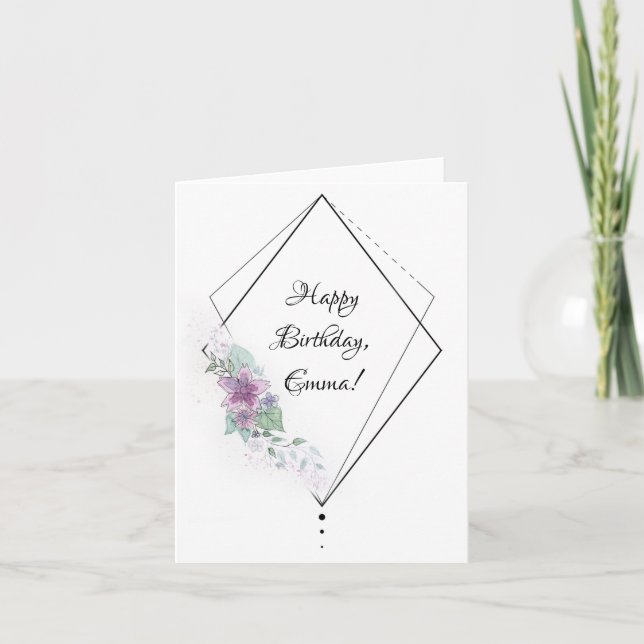 Carte d'anniversaire pour elle (Devant)