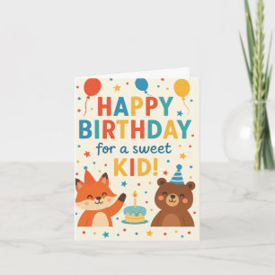 Carte d'anniversaire pour enfants