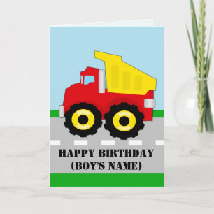 Carte d'anniversaire pour enfants Construction Dum