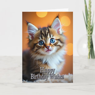 Carte d'anniversaire pour félins duveteux