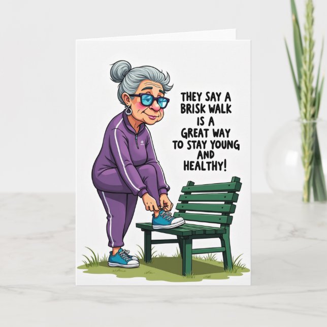 Carte d'anniversaire pour femme active (Devant)