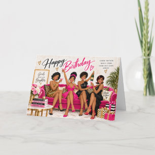 Carte d'anniversaire pour femme afro-américaine