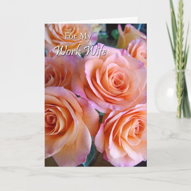 Carte d'anniversaire pour femme de travail, conjoi (Devant)