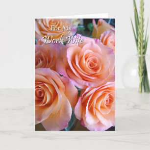 Carte d'anniversaire pour femme de travail, conjoi