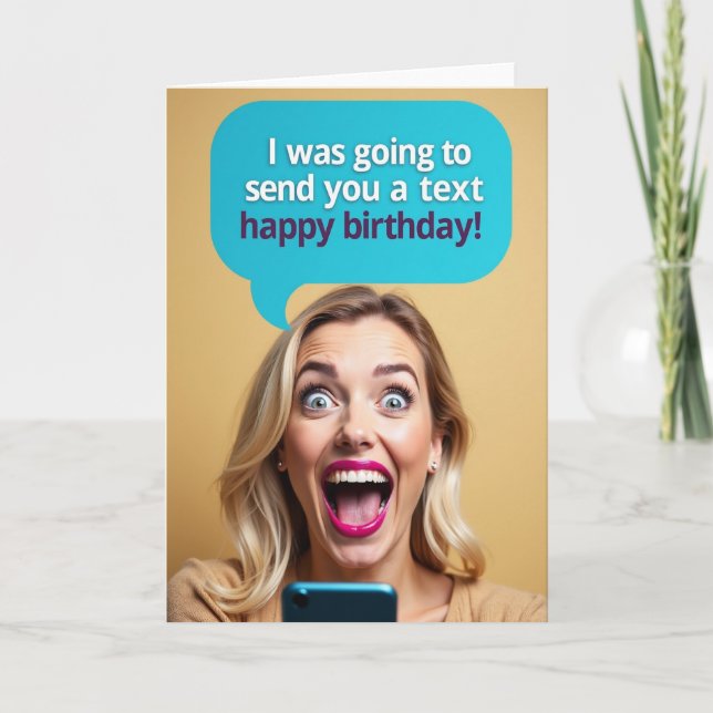 Carte d'anniversaire pour femme vibrante (Devant)