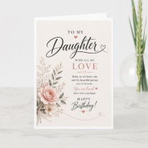 Carte d'anniversaire pour fille