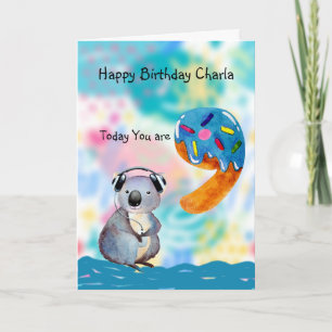 Carte d'anniversaire pour fille de 9 ans