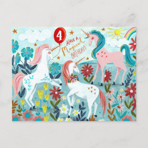 Carte d'anniversaire pour filles mignonnes de lico