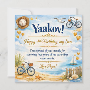 Carte d'anniversaire pour fils, vibrations côtière