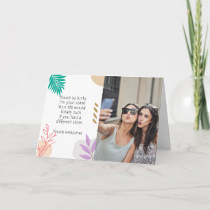 Carte d'anniversaire pour frère ou sœur chanceux