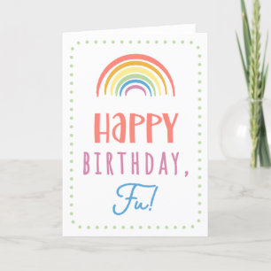 Carte d'anniversaire pour Fu