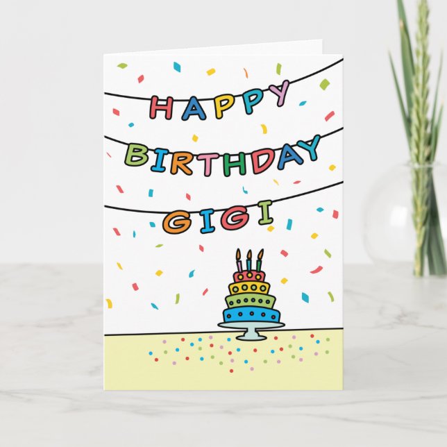 Carte d'anniversaire pour Gigi (Devant)