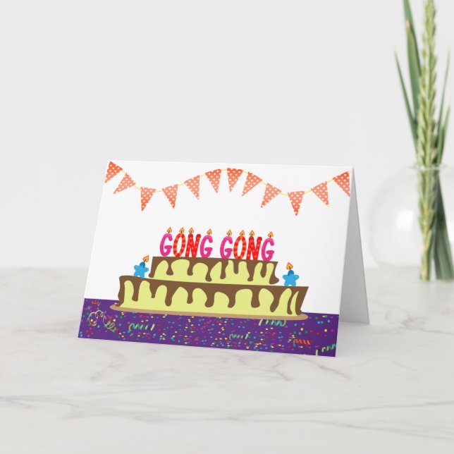 Carte d'anniversaire pour Gong Gong (Devant)