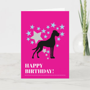 Carte d'anniversaire pour Grand Danois