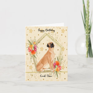 Carte d'anniversaire pour Great Dane