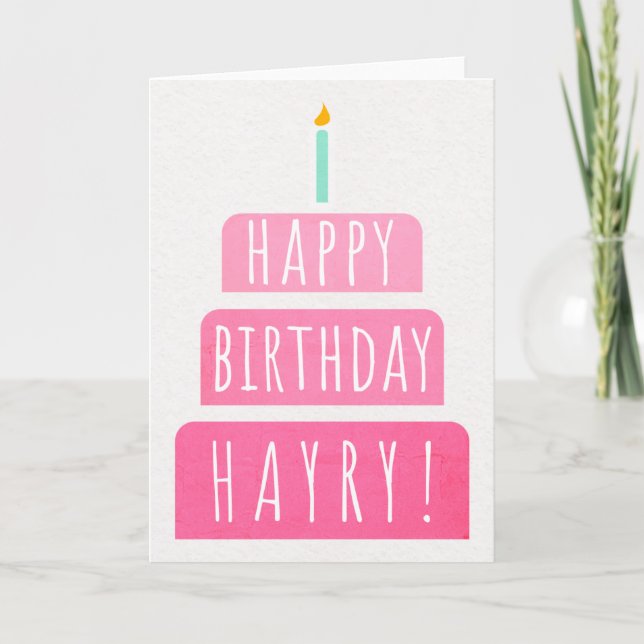 Carte d'anniversaire pour Hayry (Devant)