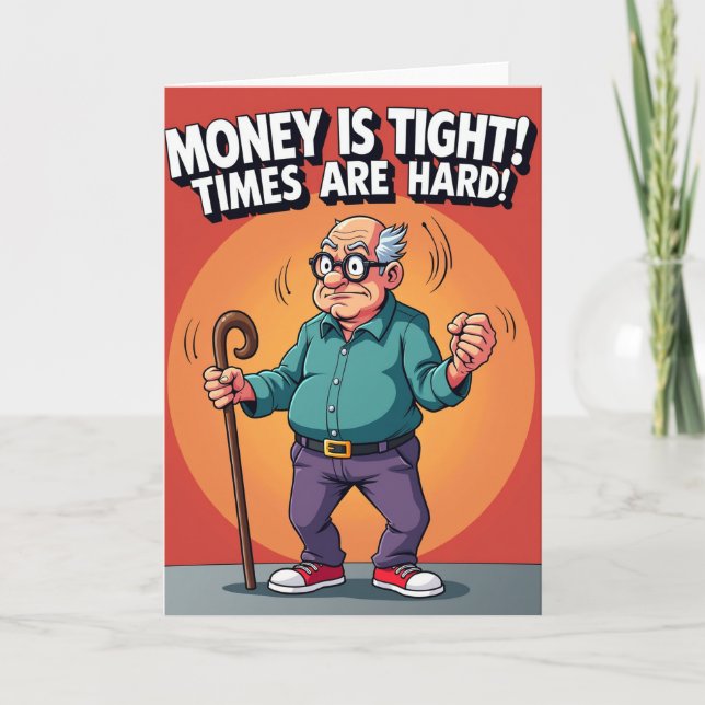 Carte d'anniversaire pour homme frustré (Devant)