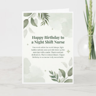 Carte d'anniversaire pour infirmière de nuit — Joy