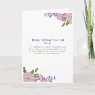 Carte d'anniversaire pour infirmière diplômée