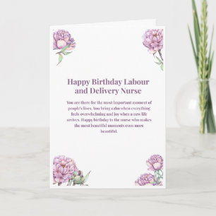 Carte d'anniversaire pour infirmière en obstétriqu
