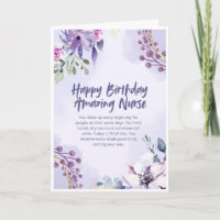 Carte d'anniversaire pour infirmière incroyable —