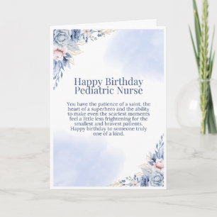 Carte d'anniversaire pour infirmière pédiatrique
