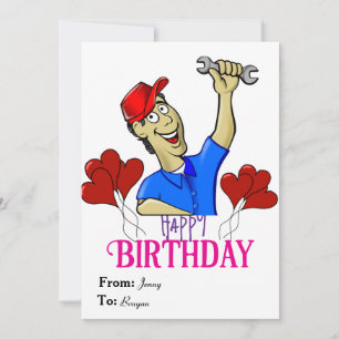 Carte d'anniversaire pour Ingénieur