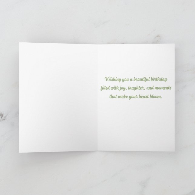 Carte d'anniversaire pour jardin de fleurs sauvage (Intérieur)