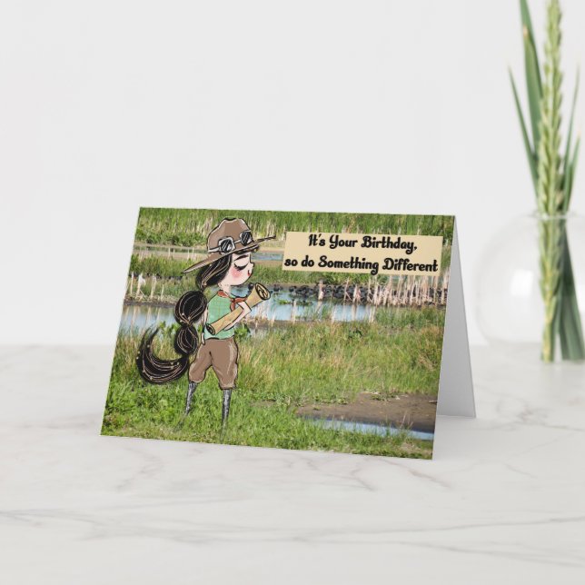 Carte d'anniversaire pour jeune femme adulte à la  (Devant)