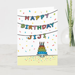 Carte d'anniversaire pour Jiji