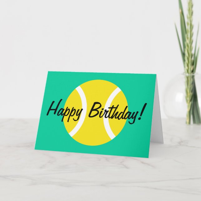 Carte d'anniversaire pour joueurs de tennis (Devant)