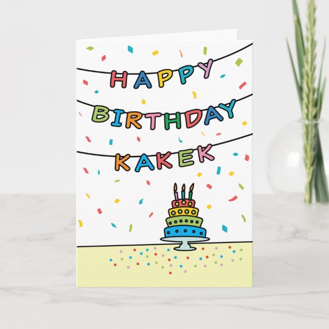 Carte d'anniversaire pour Kakek (Devant)