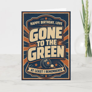 Carte d'anniversaire pour la femme partie au Green
