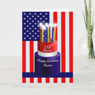 Carte d'anniversaire pour la Marine pendant qu'ell