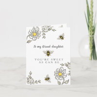 Carte d'anniversaire pour la petite-fille - bonbon