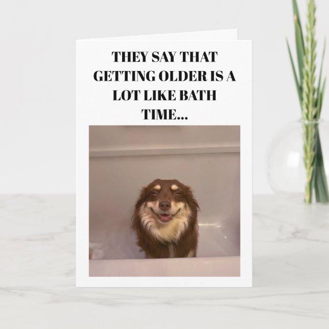 Carte d'anniversaire pour le bain (Devant)