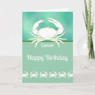 Carte d'anniversaire pour le cancer du zodiaque av