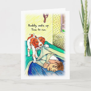 Carte d'anniversaire pour le coureur - heure de