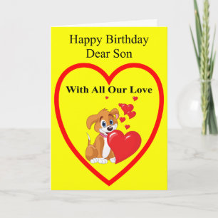 Carte d'anniversaire pour le fils